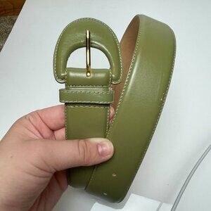 Vintage WoodWard Green Genuine Leather Statement Belt Size: M (34 waist)